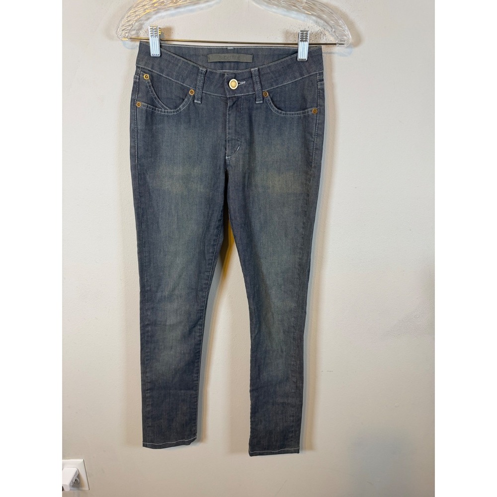 Superfine Womens Jeans Skinny Tencel Blend Gray 25